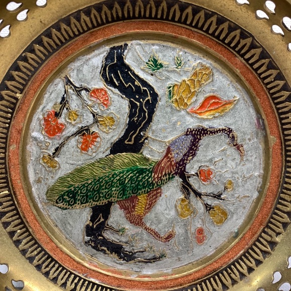 Vintage Penco Industries brass enameled bowl - Picture 2 of 4